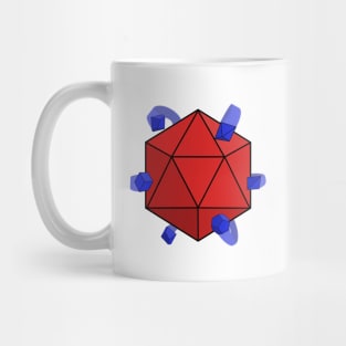 Dice Atom ( Red / Blue ) ( Dungeons and Dragons / DnD Inspired ) Mug